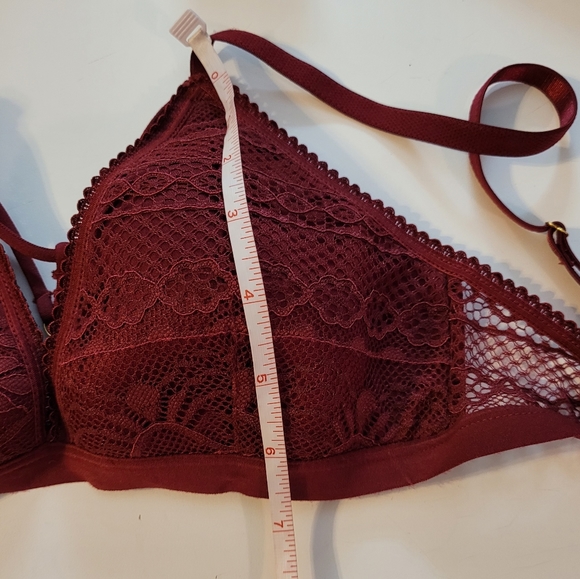 Front Cage Weave Merlot Bralette - Picture 9 of 11